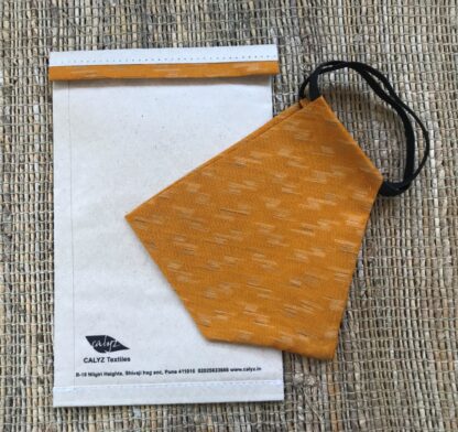 Stay Safe Yellow Woven Mask - Image 2